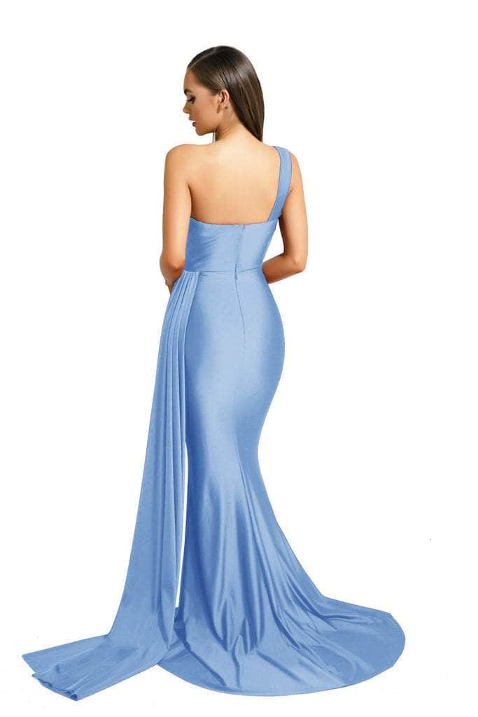 Portia and Scarlett - PS6321 One Shoulder Ruched Long Dress Evening Dresses