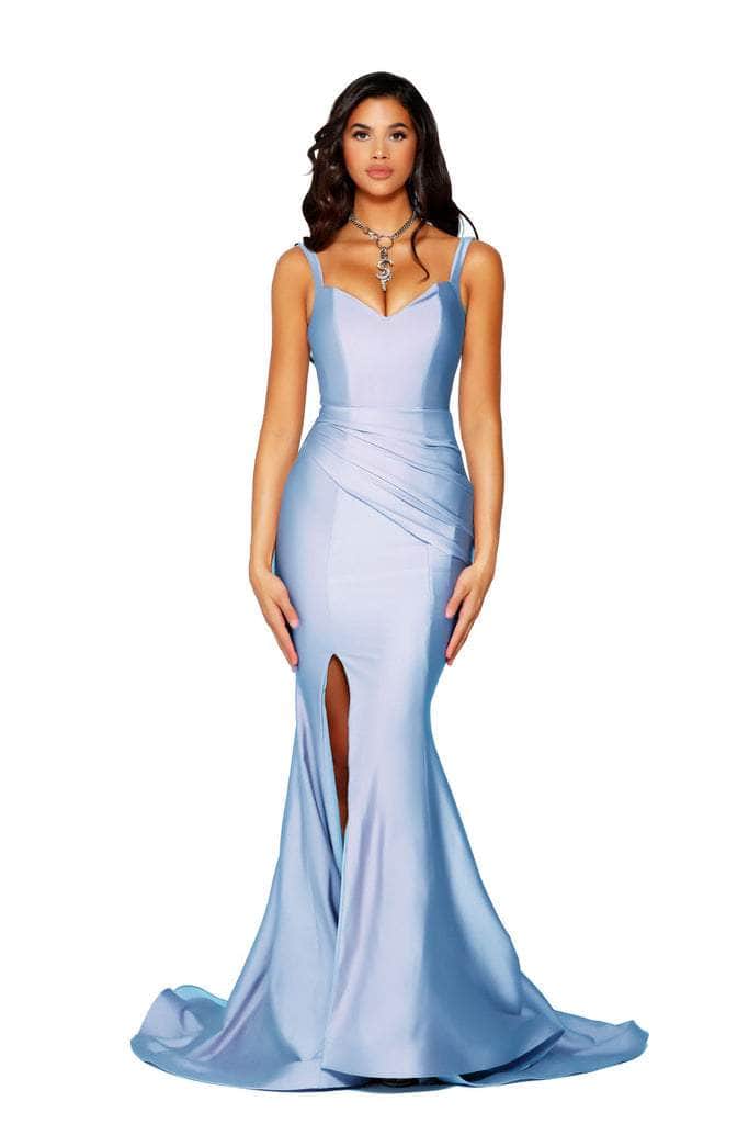 Portia and Scarlett - PS6339 Sweetheart V Neck High Slit Mermaid Gown Evening Dresses