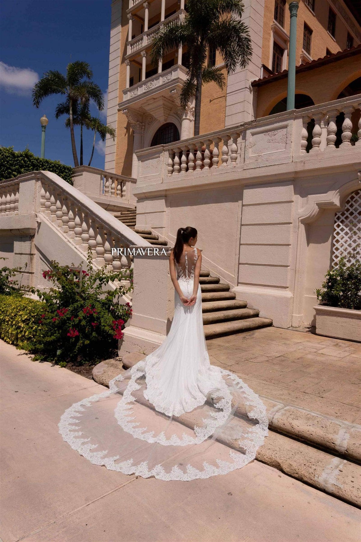 Primavera Bridal 11139 - V-Neck Open Back Dress Special Occasion Dress