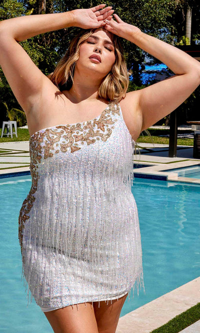 Primavera Couture 14026 - Asymmetrical One-Sleeve Cocktail Dress Cocktail Dresses