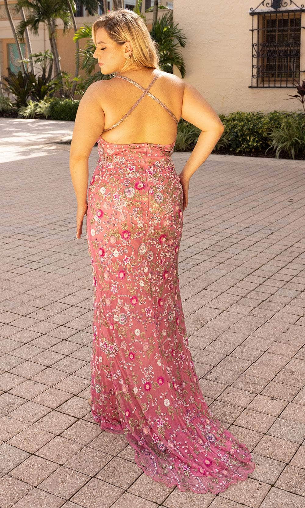 Primavera Couture 14041 - Crisscross Back Prom Gown Special Occasion Dress