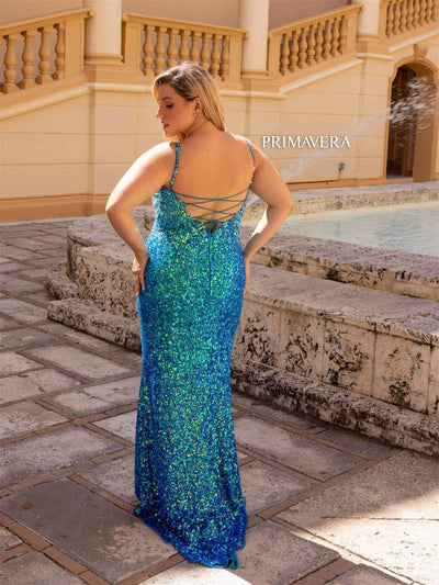 Primavera Couture 14042 - Scoop Neck Sequined Embellished Dress Special Occasion Dress