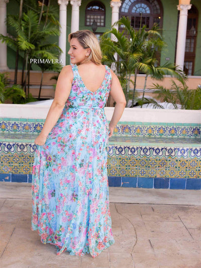 Primavera Couture 14046 - Sleeveless V-Neck Dress Special Occasion Dress