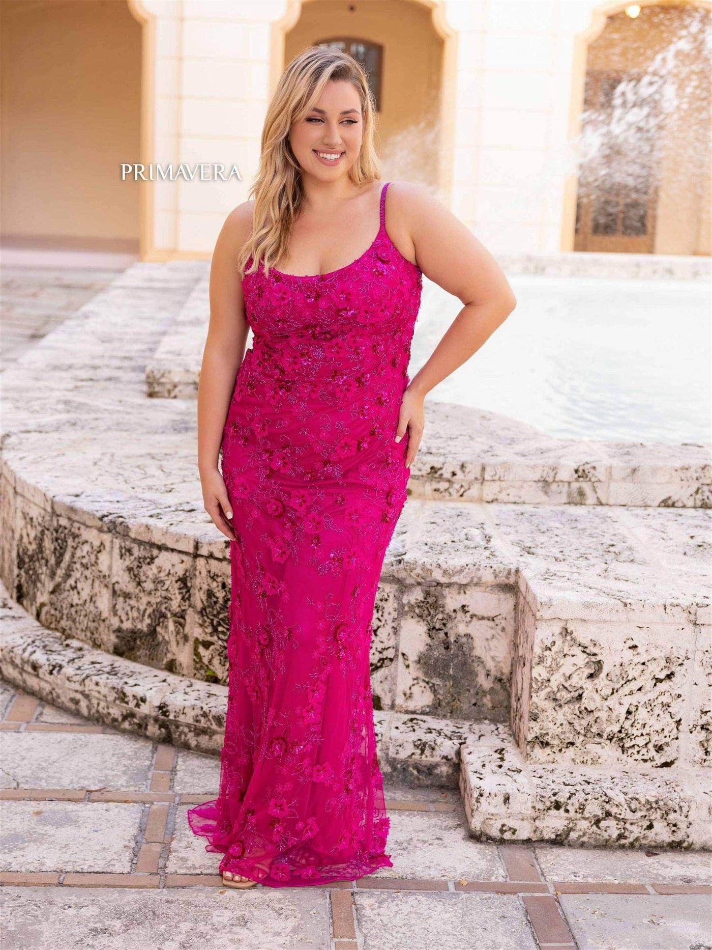 Primavera Couture 14050 - Sleeveless Scoop Neck Dress Special Occasion Dress
