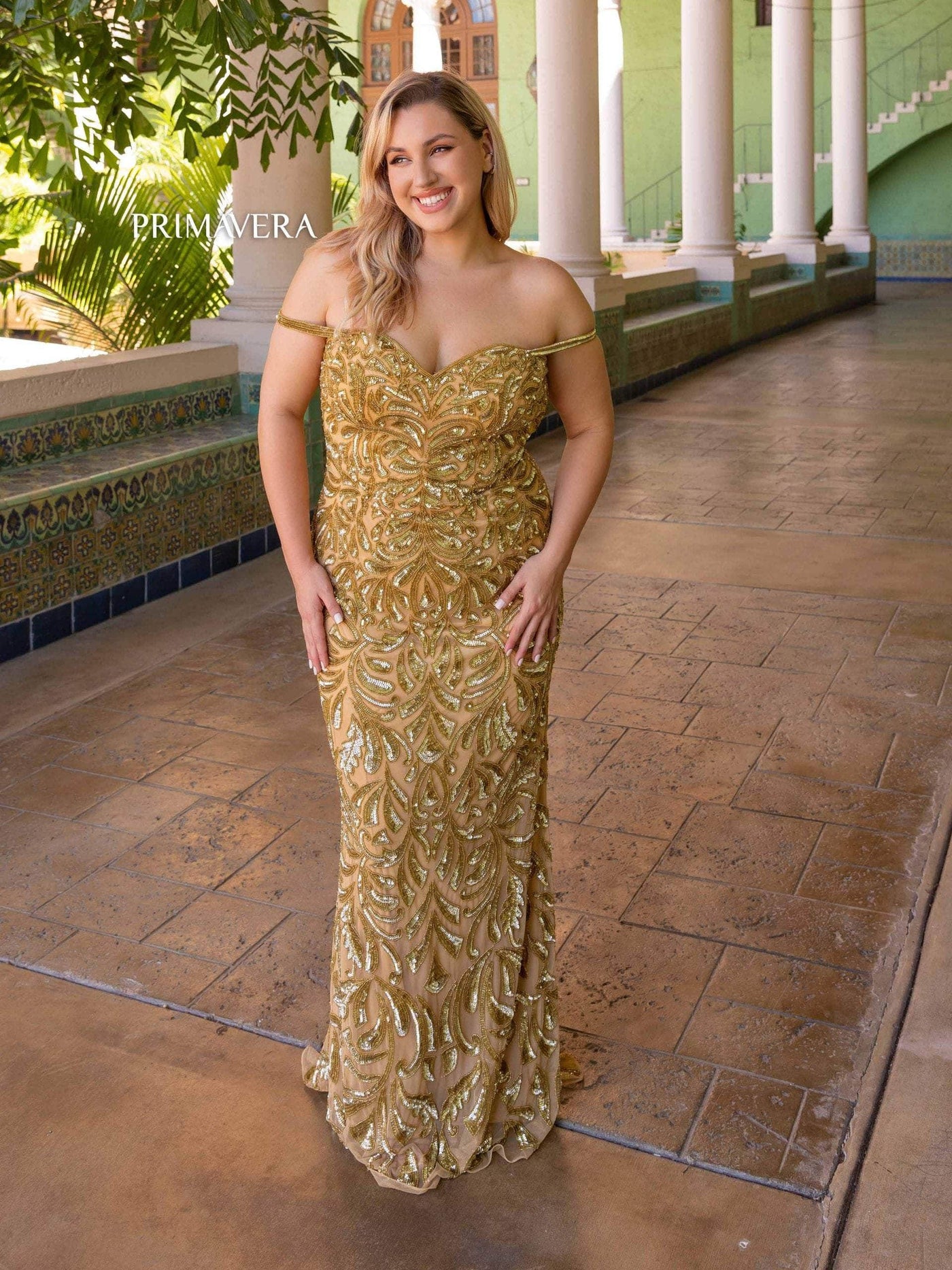 Primavera Couture 14054 - Sleeveless Sequin Embellished Dress Special Occasion Dress