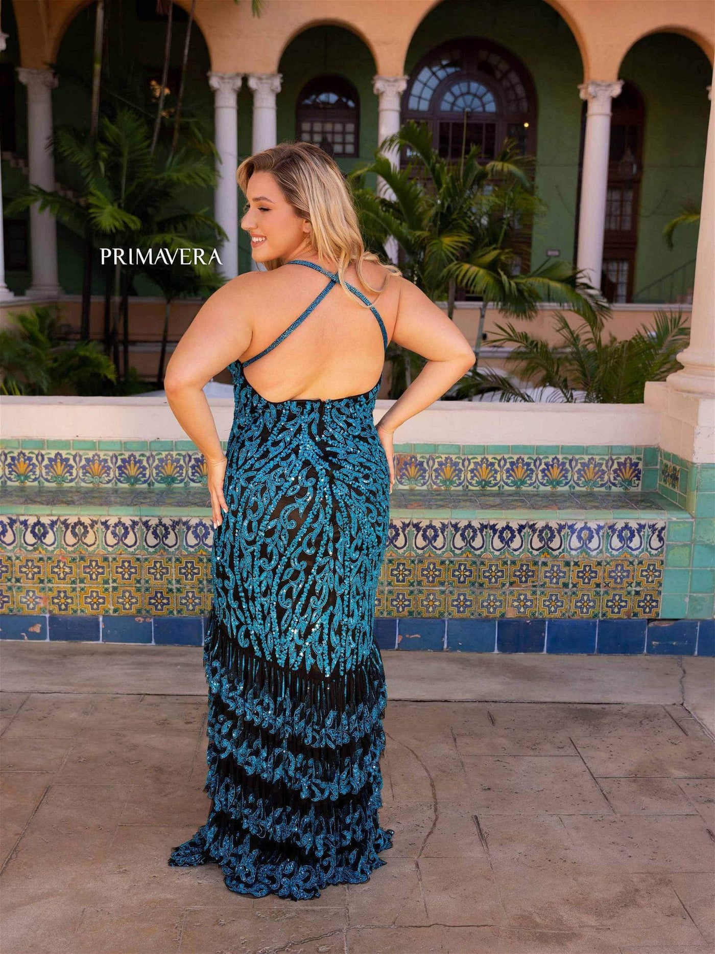 Primavera Couture 14055 - Sleeveless Sequined Dress Special Occasion Dress