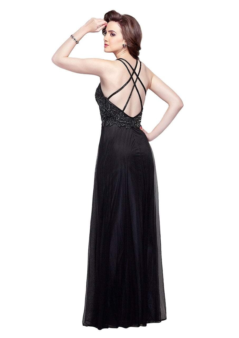 Primavera Couture - 3005 Bedazzled Halter Sheath Dress Special Occasion Dress