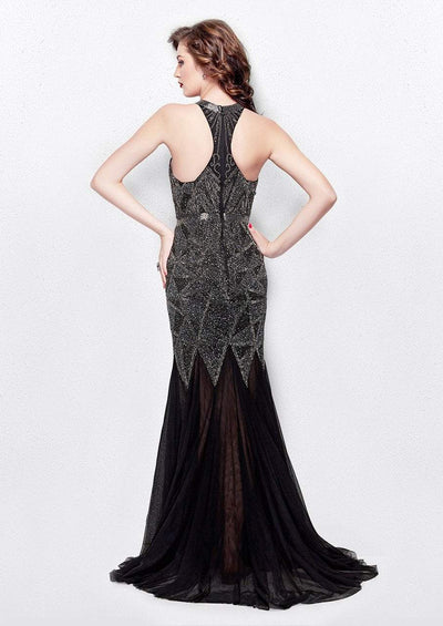 Primavera Couture - 3033 Embellished High Halter Trumpet Dress Special Occasion Dress