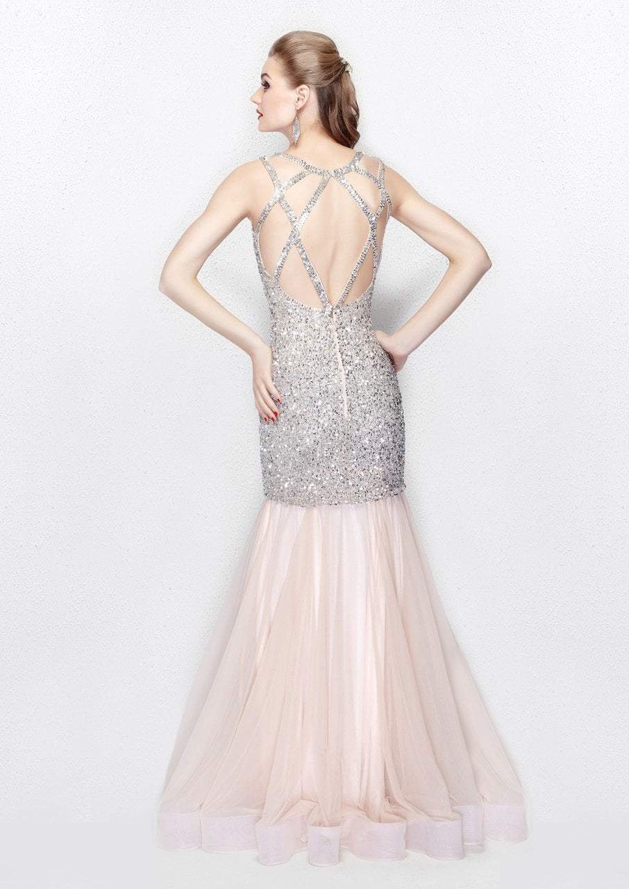 Primavera Couture - 3039 Sparkling Sequined Sleeveless Mermaid Gown Special Occasion Dress