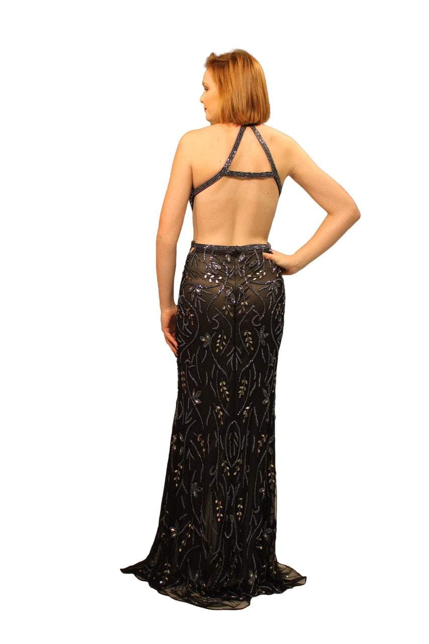 Primavera Couture - 3050 Glimmering Halter Beaded Evening Gown Special Occasion Dress