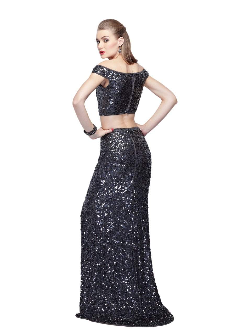 Primavera Couture - 3095 Off-Shoulder Two-Piece Sequined Gown Special Occasion Dress