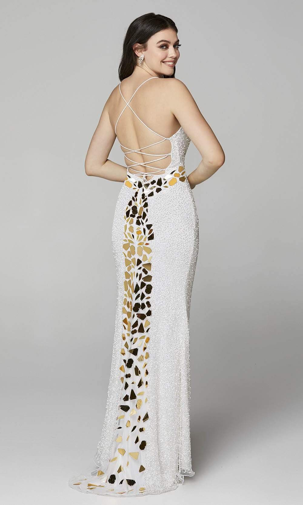 Primavera Couture - 3616 Fully Beaded Cut-Glass Accent Evening Dress Prom Dresses