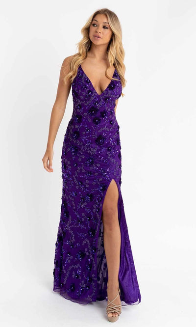 Primavera Couture - 3731 Sleeveless Plunging V-Neck Dress Special Occasion Dress