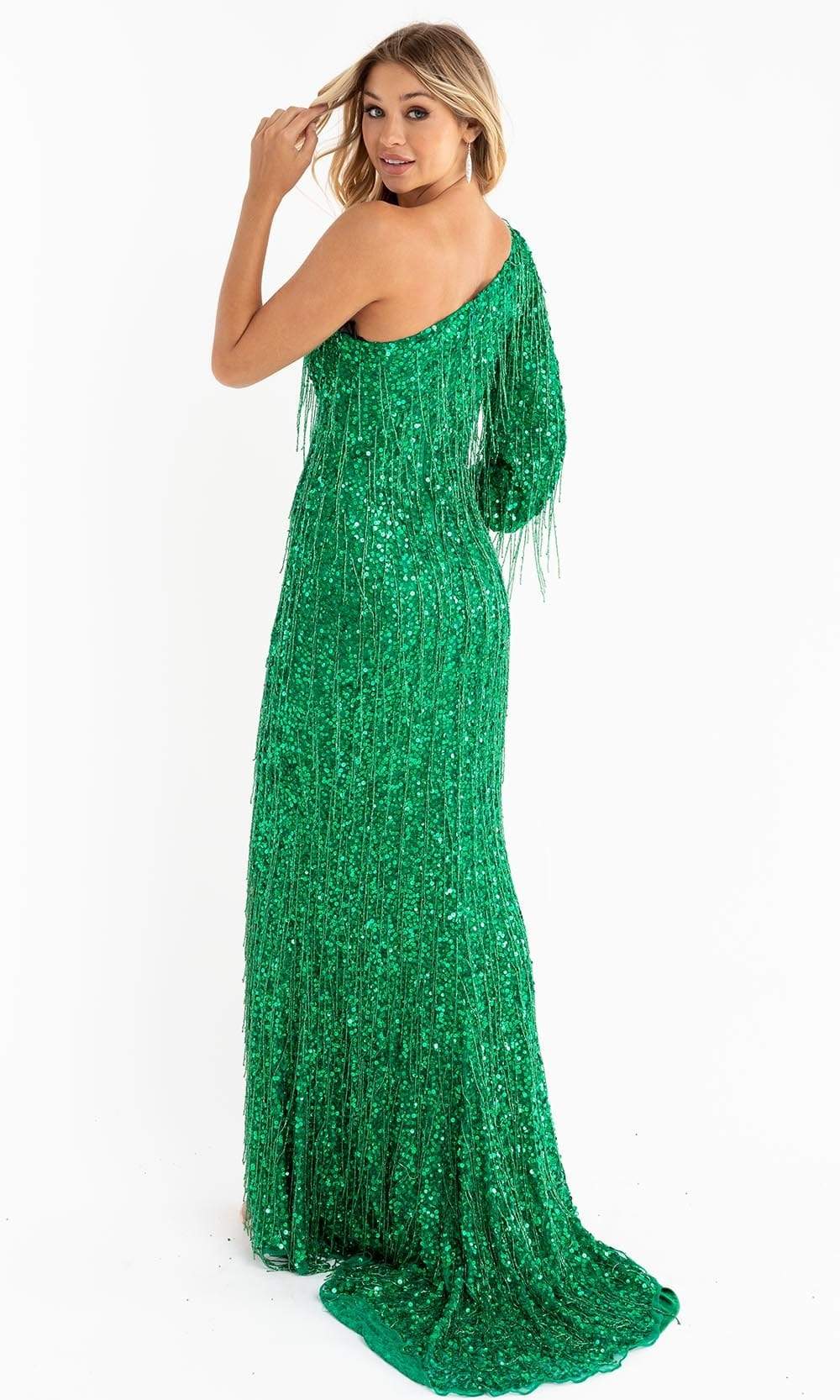Primavera Couture - 3739 Sequin Asymmetrical Gown Special Occasion Dress