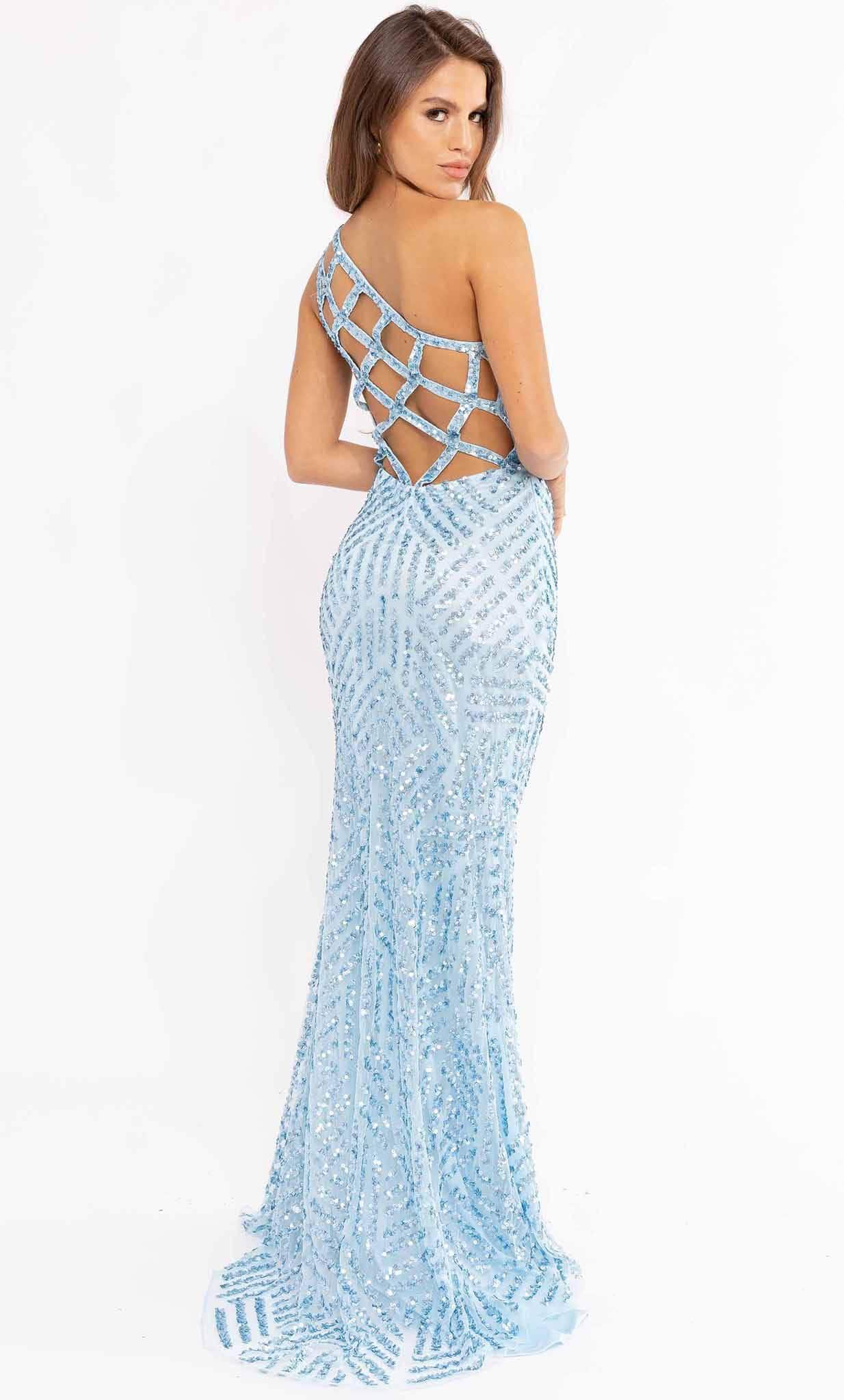 Primavera Couture 3951 - Sequined Cutout Back Prom Gown Special Occasion Dress