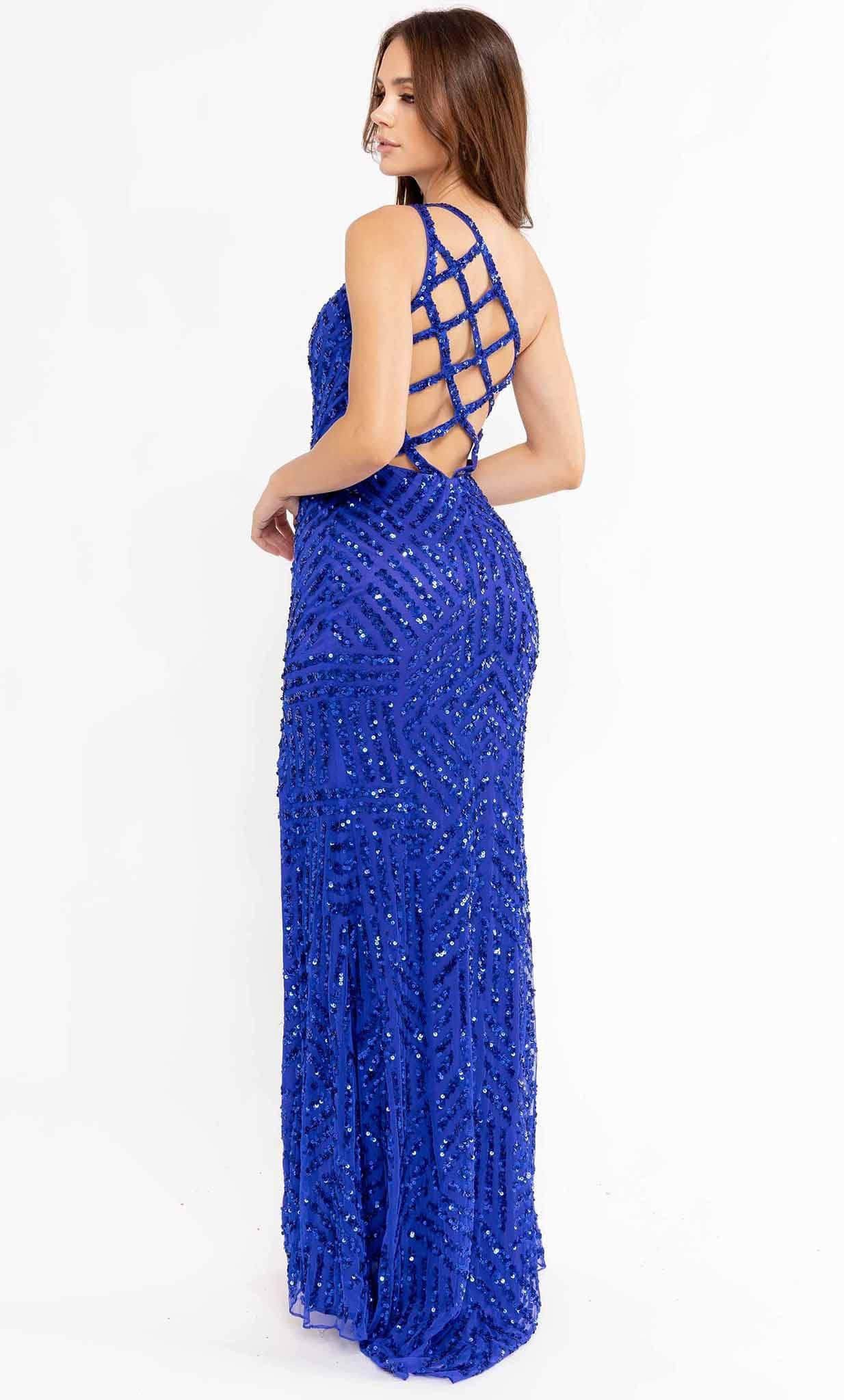 Primavera Couture 3951 - Sequined Cutout Back Prom Gown Special Occasion Dress