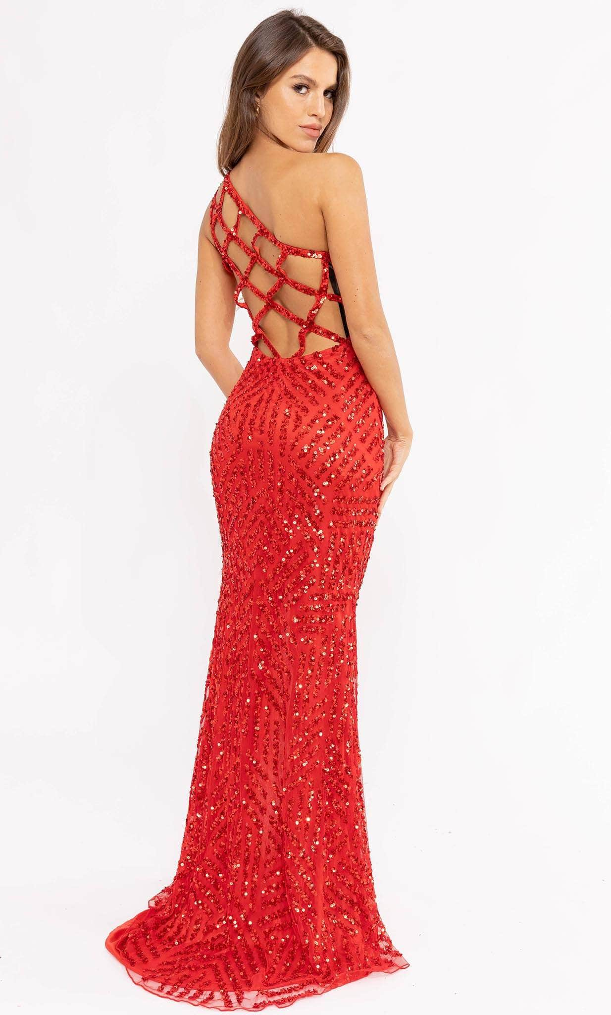 Primavera Couture 3951 - Sequined Cutout Back Prom Gown Special Occasion Dress