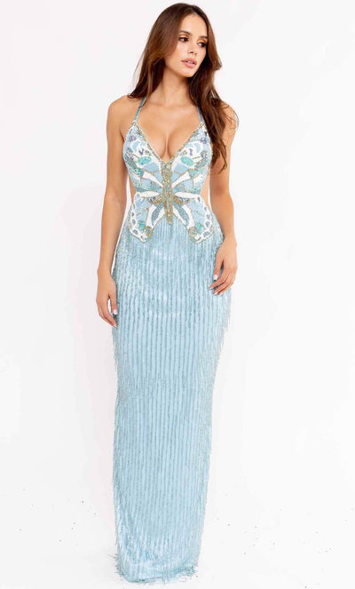 Primavera Couture 3966 - Sleeveless Crisscross Back Prom Dress Special Occasion Dress 000 / Powder Blue