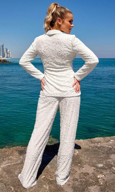 Primavera Couture 4063 - Two Piece Long Sleeve Pantsuit Formal Pantsuits