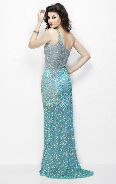 Primavera Couture - 9988 Asymmetrical Sequined Evening Gown Special Occasion Dress