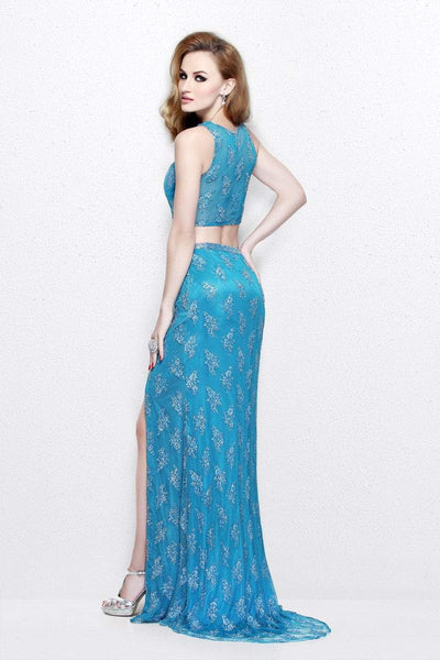 Primavera Couture - Cosmopolitan Two-Piece Jewel Illusion Sheath Gown 1885 Special Occasion Dress
