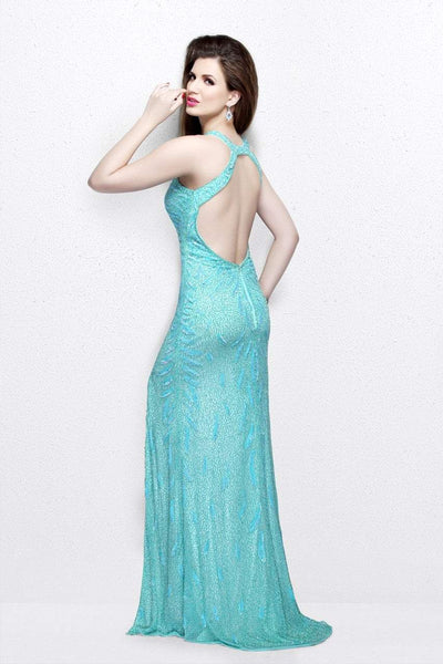 Primavera Couture - Exquisite Keyhole Cutout Sequined Sheath Gown 1831 Special Occasion Dress