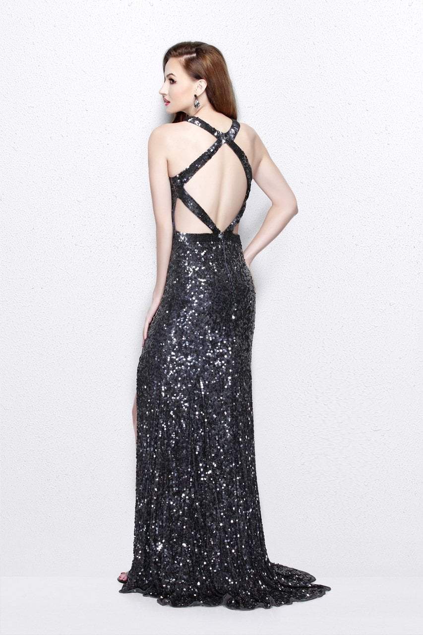 Primavera Couture - Glittering Sequined High Illusion Sheath Gown 1767 Special Occasion Dress