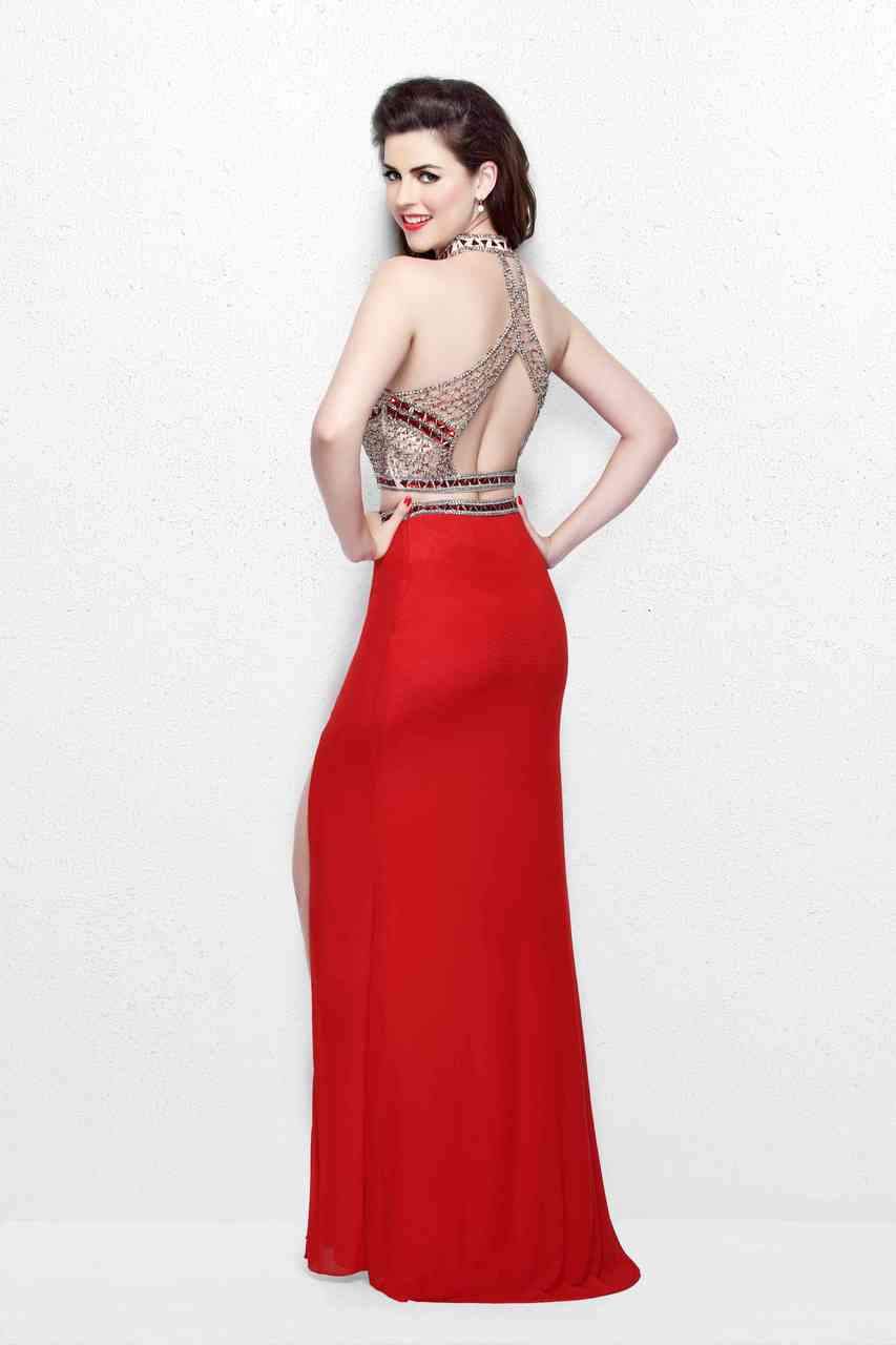 Primavera Couture - Gorgeous High Illusion Two-Piece Sheath Gown 1857 Special Occasion Dress