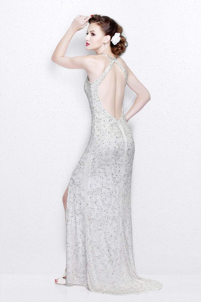 Primavera Couture - Lavishly Ornate High Halter Sheath Gown  1841 Special Occasion Dress