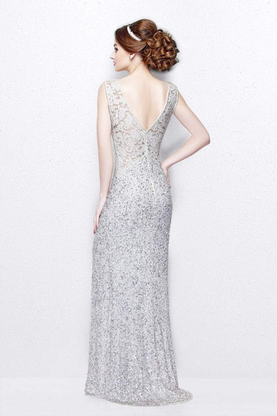 Primavera Couture - Shimmering Lace Bateau Cap Sleeve Sheath Gown 1877 Special Occasion Dress