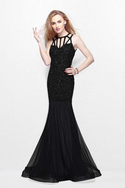 Primavera Couture - Sparkling Mermaid Gown 1826 Special Occasion Dress 0 / Black