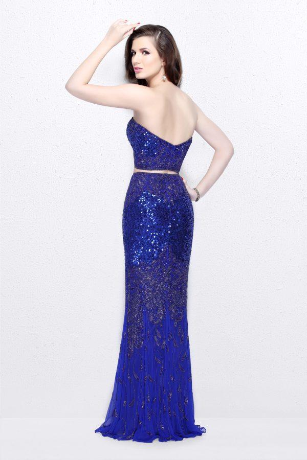 Primavera Couture - Two Piece Sequined Sweetheart Long Sheath Gown 1595 Special Occasion Dress