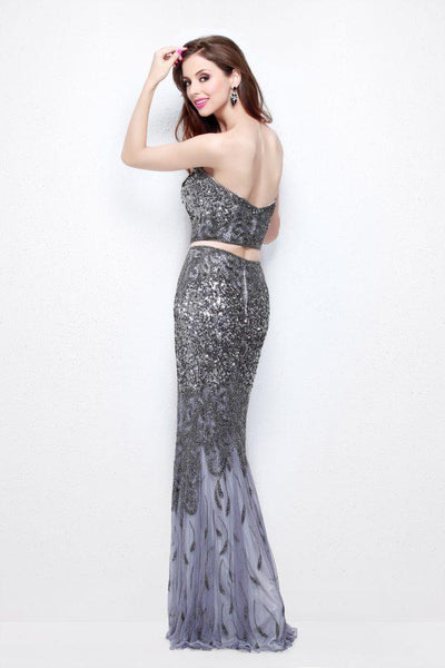 Primavera Couture - Two Piece Sequined Sweetheart Long Sheath Gown 1595 Special Occasion Dress