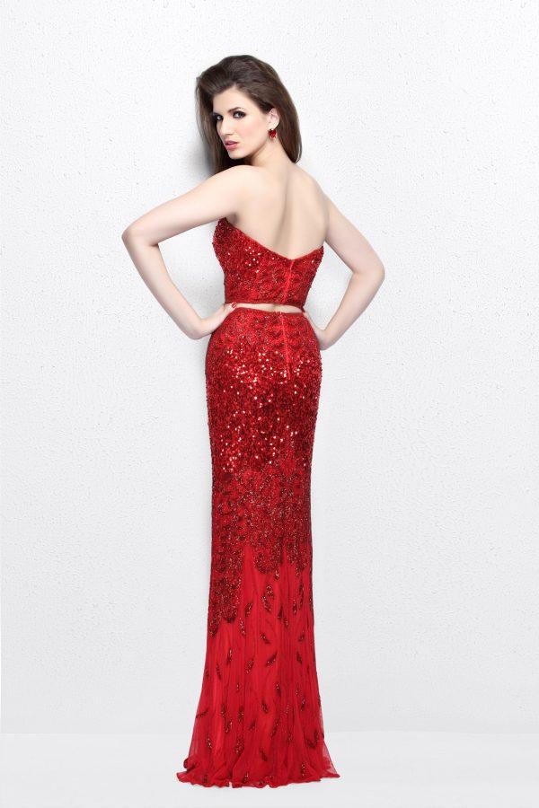 Primavera Couture - Two Piece Sequined Sweetheart Long Sheath Gown 1595 Special Occasion Dress