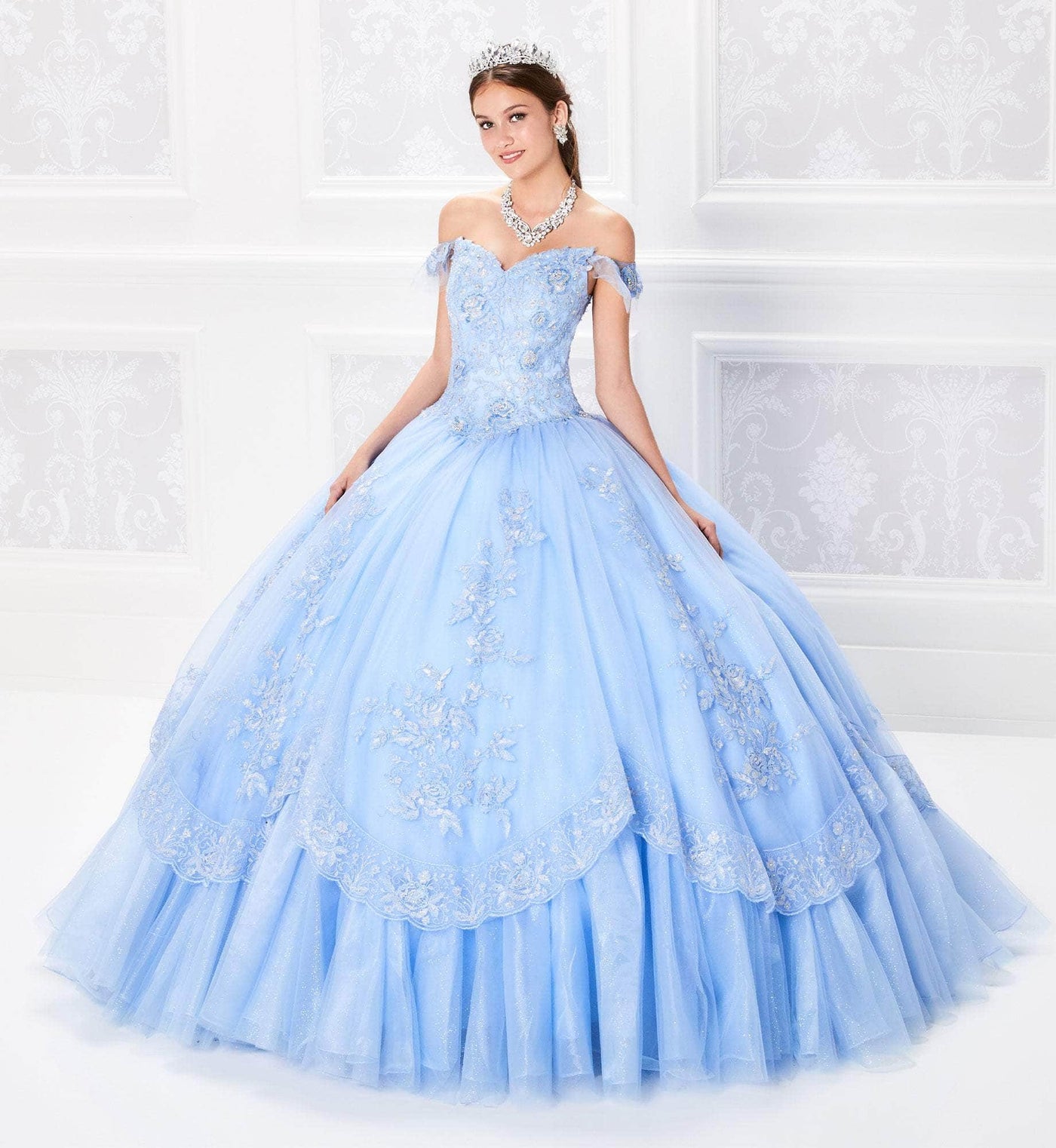 Princesa by Ariana Vara PR21959 - Applique Ballgown