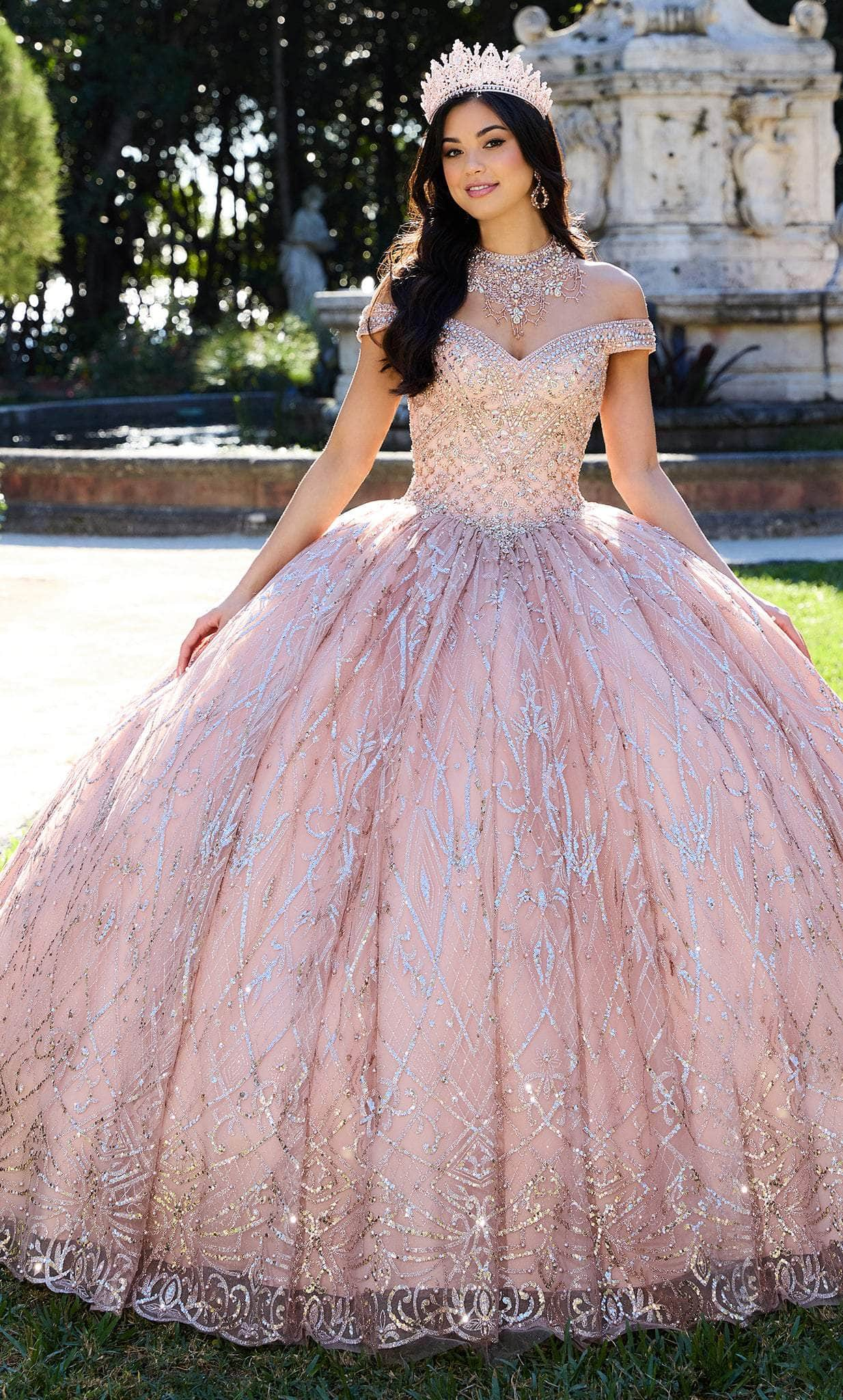 Princesa by Ariana Vara PR30132 - Rhinestone-Detailed Quinceanera Gown Special Occasion Dress