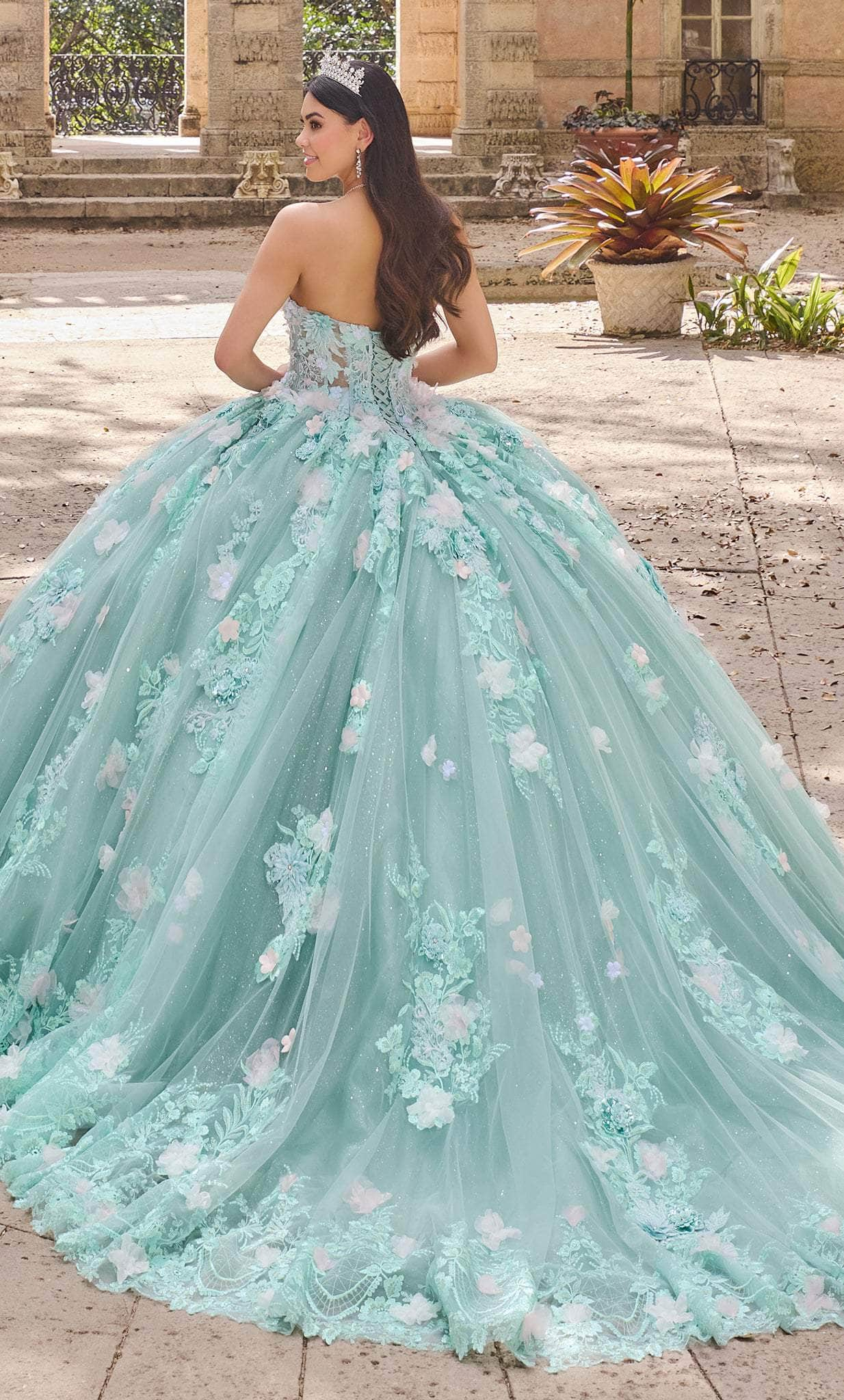 Princesa by Ariana Vara PR30133 - Strapless Floral-Detailed Volume Gown Special Occasion Dress