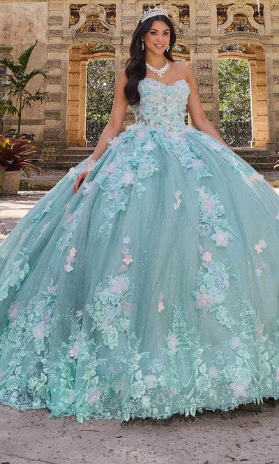 Princesa by Ariana Vara PR30133 - Strapless Floral-Detailed Volume Gown Special Occasion Dress