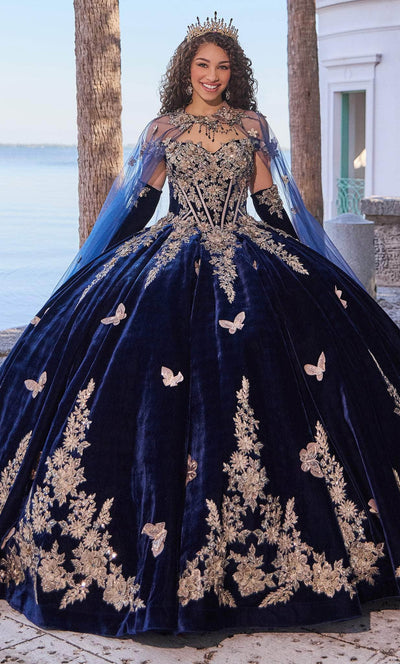 Princesa by Ariana Vara PR30136 - Embroidered Velvet-Made Ballgown Special Occasion Dress