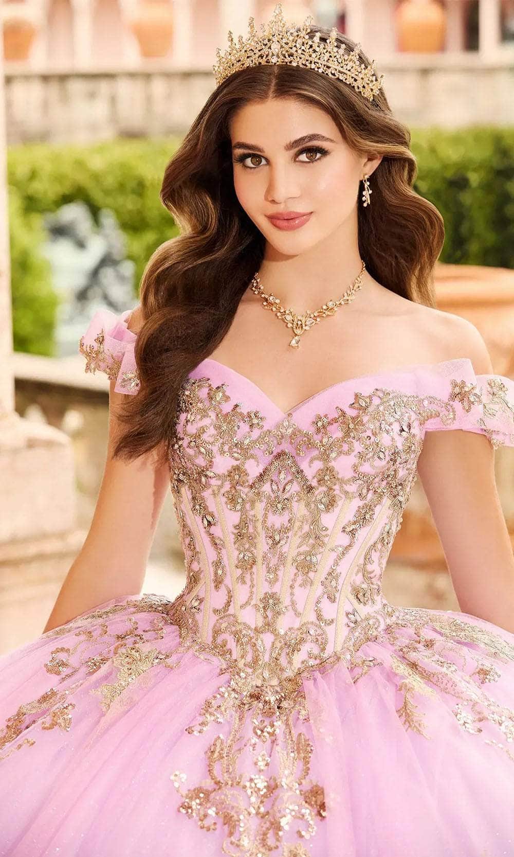 Princesa by Ariana Vara PR30152 - Off-Shoulder Lace-Up Tie Gown Prom Dresses