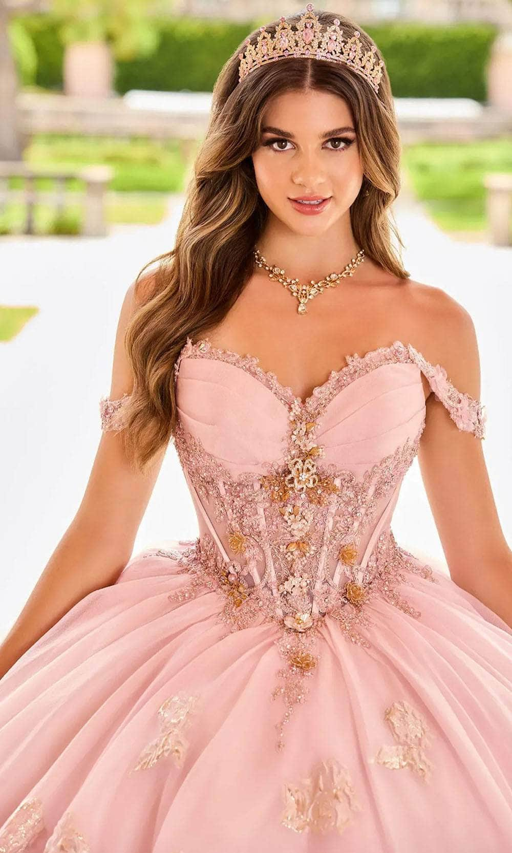 Princesa by Ariana Vara PR30154 - Corset Bodice Off-Shoulder Gown Prom Dresses