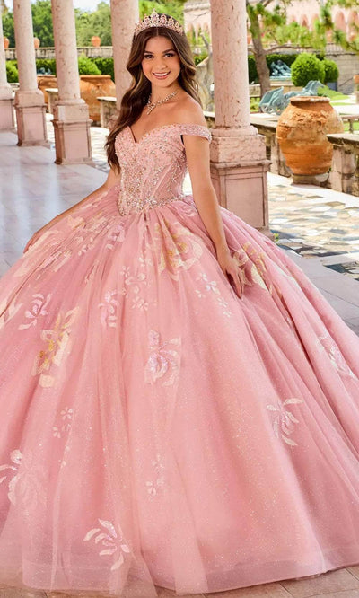 Princesa by Ariana Vara PR30156 - Lace-Up Tie Off-Shoulder Gown Prom Dresses