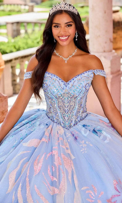 Princesa by Ariana Vara PR30156 - Lace-Up Tie Off-Shoulder Gown Prom Dresses