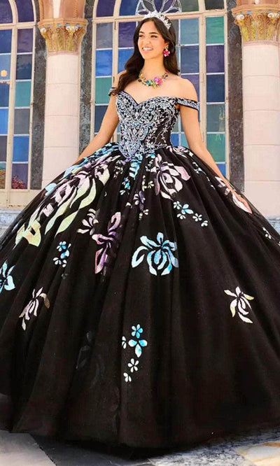 Princesa by Ariana Vara PR30156 - Lace-Up Tie Off-Shoulder Gown Prom Dresses