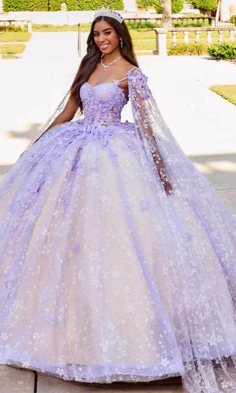 Princesa by Ariana Vara PR30158 - Corset Bodice Sleeveless Gown Prom Dresses 00 / Lilac/Champagne