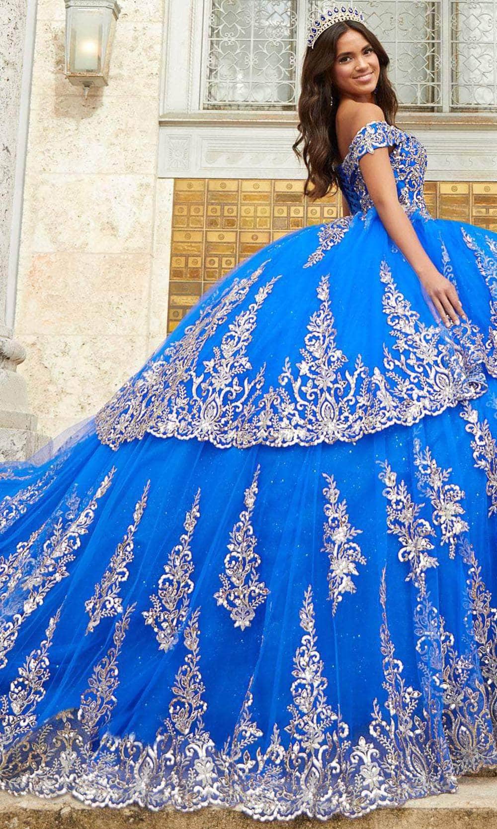 Quinceanera Collection 26023 - Off Shoulder Peplum Quinceanera Special Occasion Dress 0 / Royal