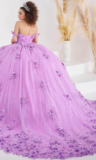 Quinceanera Collection 26024 - Floral Appliqued Quinceanera Special Occasion Dress 0 / Lilac