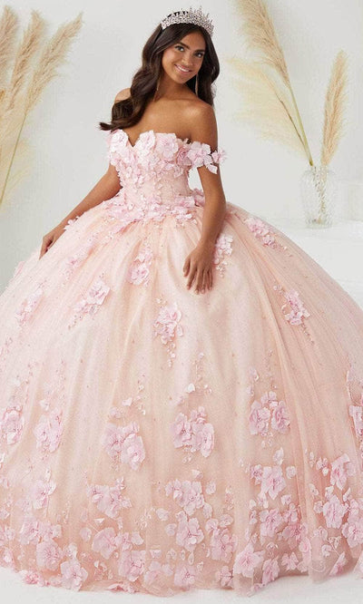 Quinceanera Collection 26024 - Floral Appliqued Quinceanera Special Occasion Dress