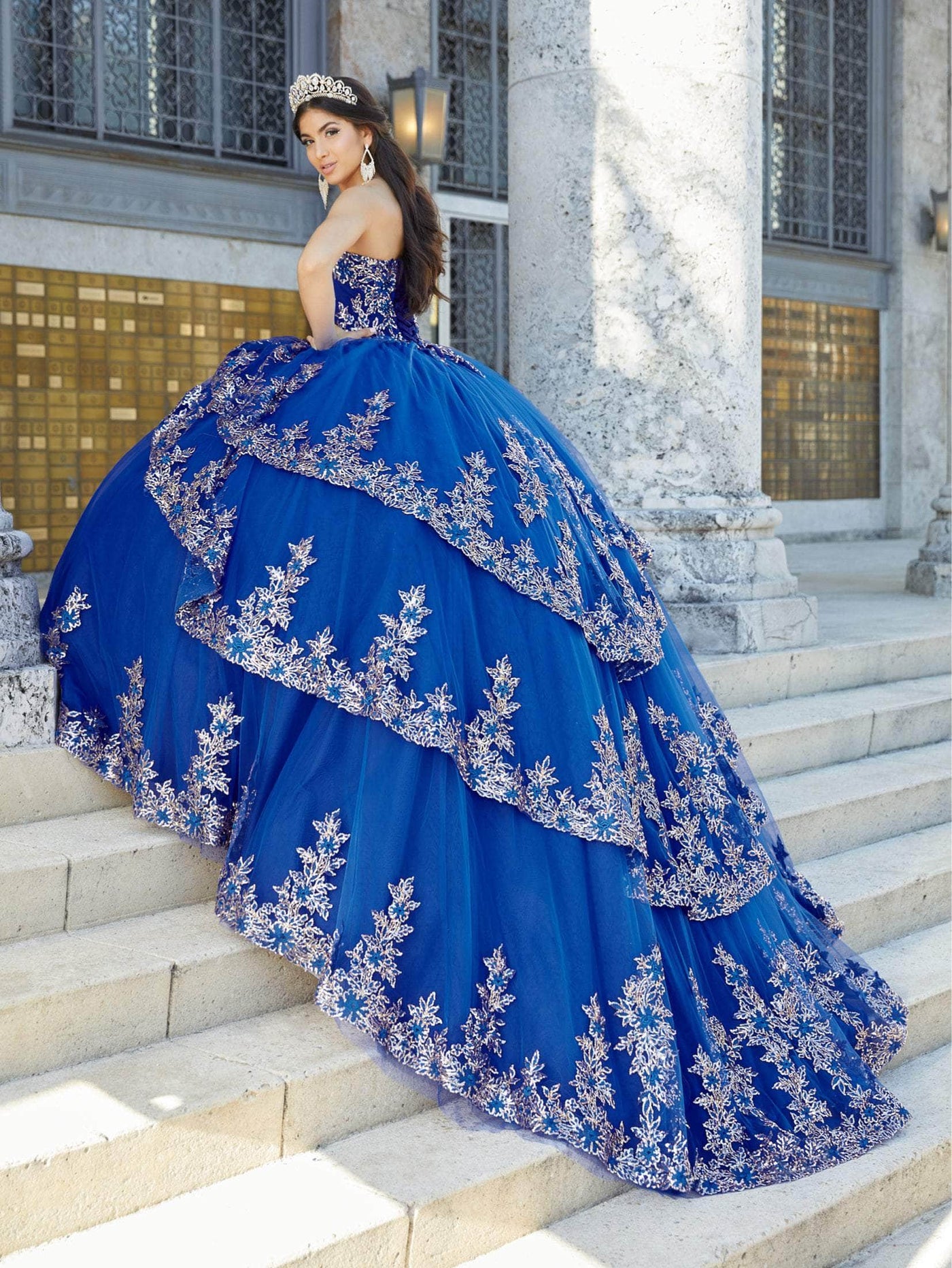 Quinceanera Collection 26033 - Strapless Tiered Ballgown Special Occasion Dress