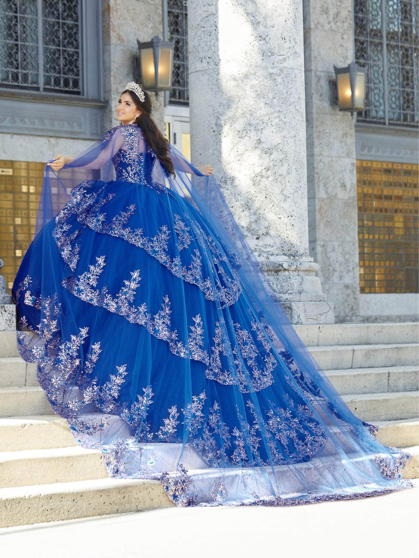 Quinceanera Collection 26033C - Sheer Caped Ballgown Special Occasion Dress
